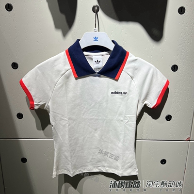 阿迪达斯三叶草女休闲翻领POLO衫