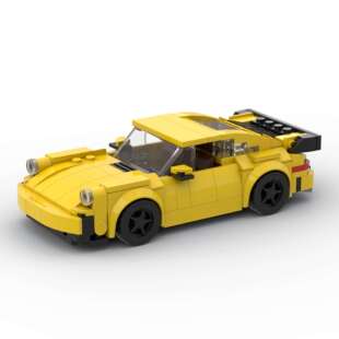 中国拼装MOC积木拼装保时捷911Turbo益智speed 8格车玩具小礼物