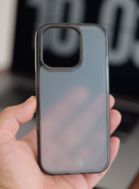 净版黑色适用于iPhone17苹果16手机壳pro max带AI相机触控按键15软TPU边框硬背板14磨砂防摔男士女pm新款全包