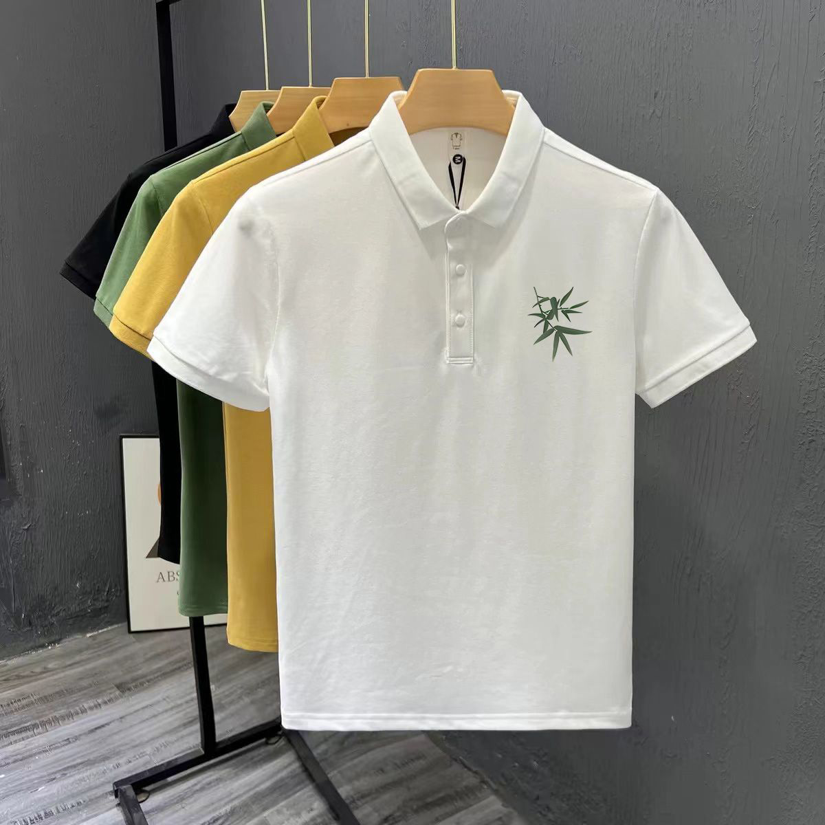 国潮中国风短袖polo衫男款夏季潮牌宽松痞帅高级感翻领半袖体恤男