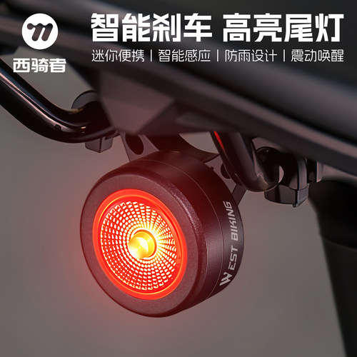 西骑者自行车夜骑灯坐垫尾灯公路