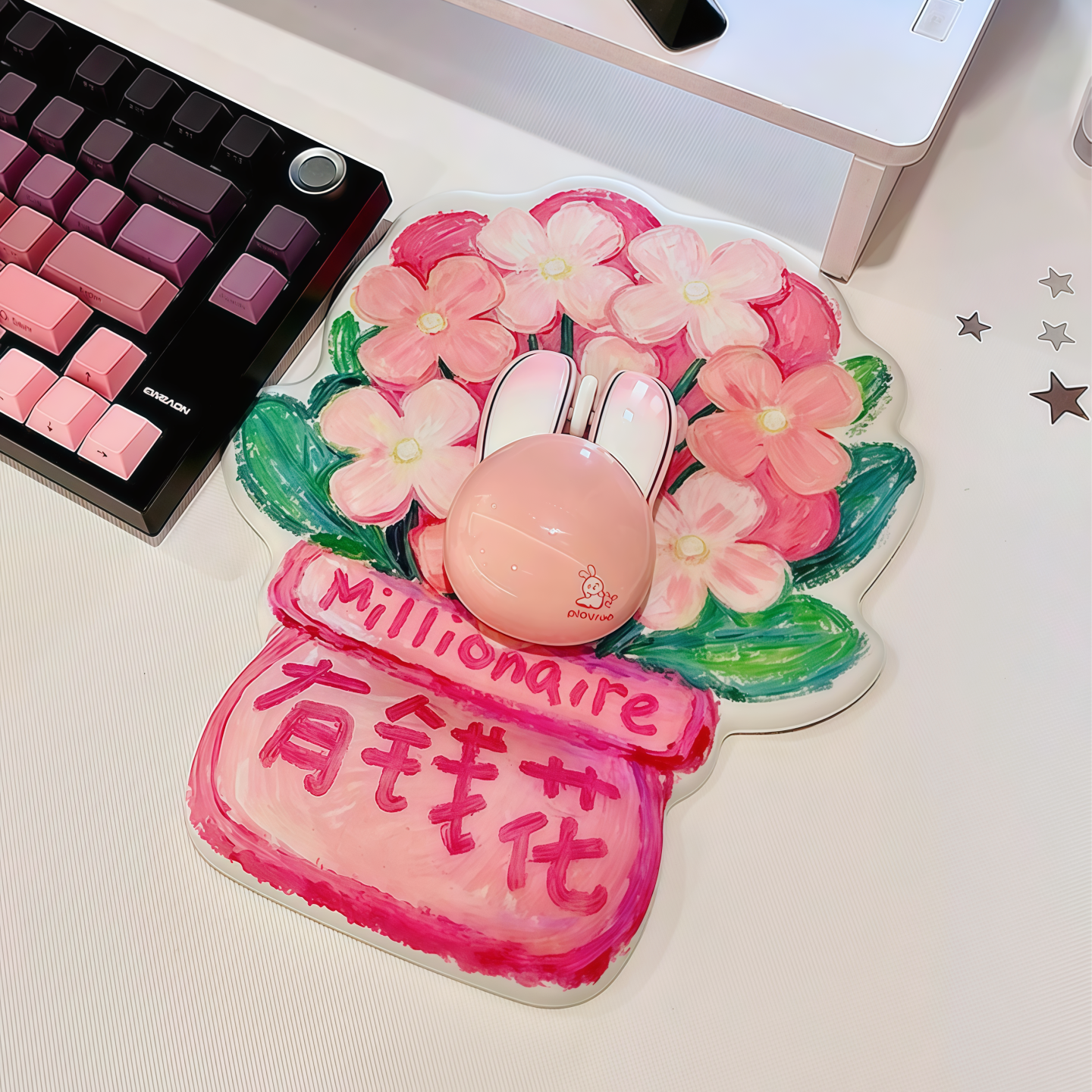 闺蜜送的鼠标垫也太好看了叭