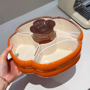 柿柿如意干果盘新年坚果瓜子糖果盒客厅家用高级2025新款 家用高端