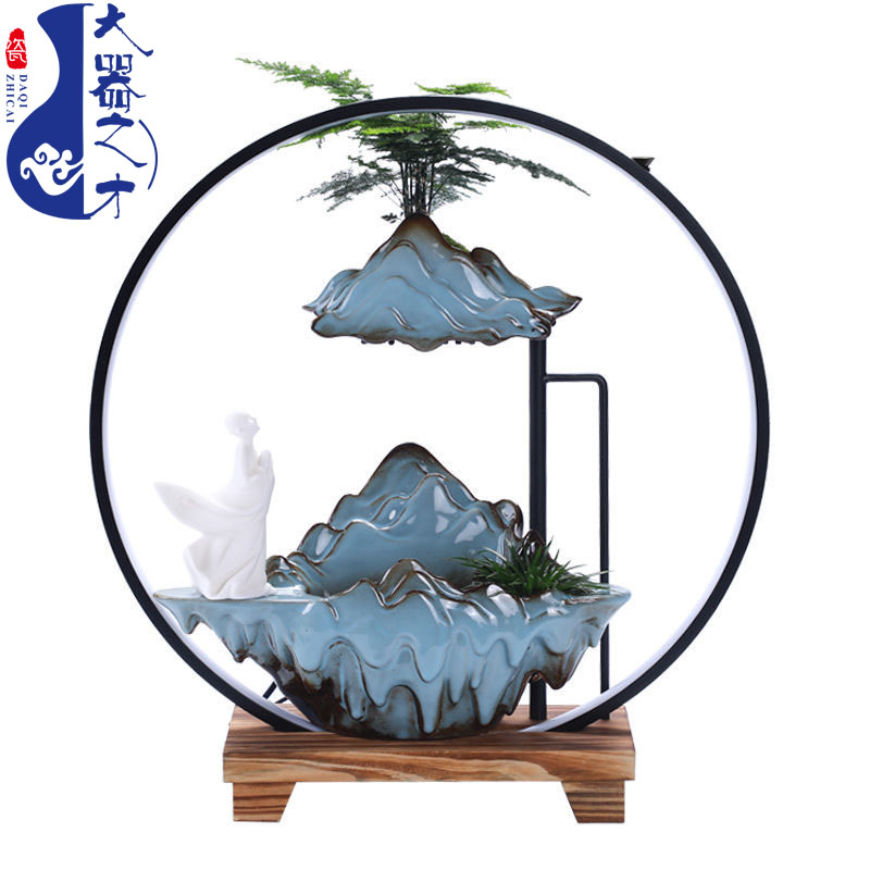 大师艺术高端新中式创意流水摆件喷泉风水招财开业送礼乔迁