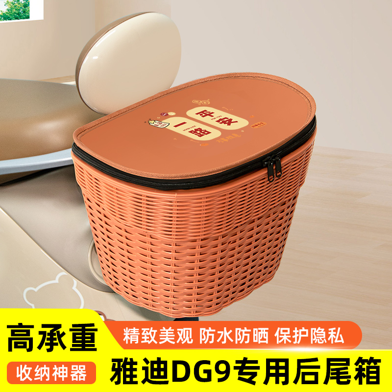 雅迪冠能DG9电瓶车电瓶电动车后备箱后尾箱储物箱通用大容量装饰