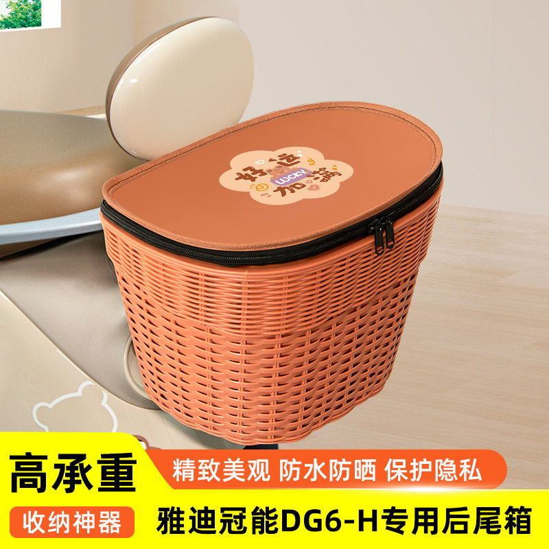 雅迪冠能DG6-H电瓶车电动车后备箱后尾箱储物箱通用后置装饰配件