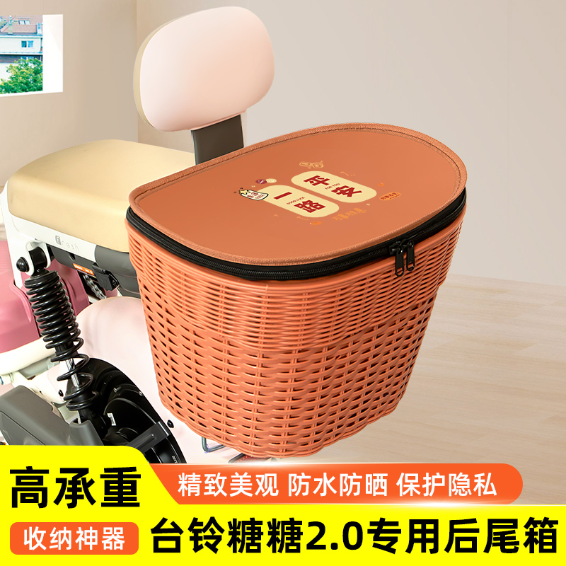 台铃糖糖2.0电瓶电动车专用后备箱后尾箱储物箱通用大容量改装饰