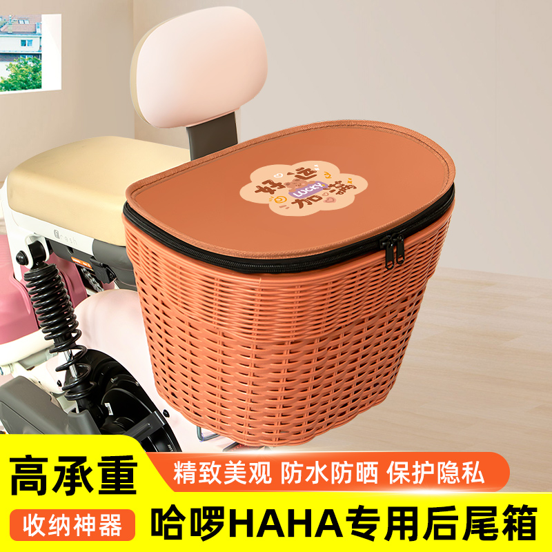 哈啰HAHA新国标电瓶电动车专用后备箱后尾箱储物箱通用大容量装饰