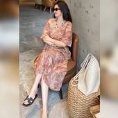 新款 Linda姐高端线 气质休闲a字裙百搭显瘦连衣裙子AA5LYH1565