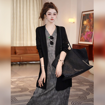 【linda姐高端线】新款时尚轻奢气质百搭薄款针织开衫AS5ZKS0047