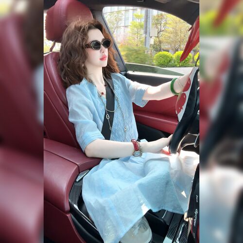 【Linda姐高端线】夏新款时尚休闲宽松简约女装连衣裙AA6LJS0689