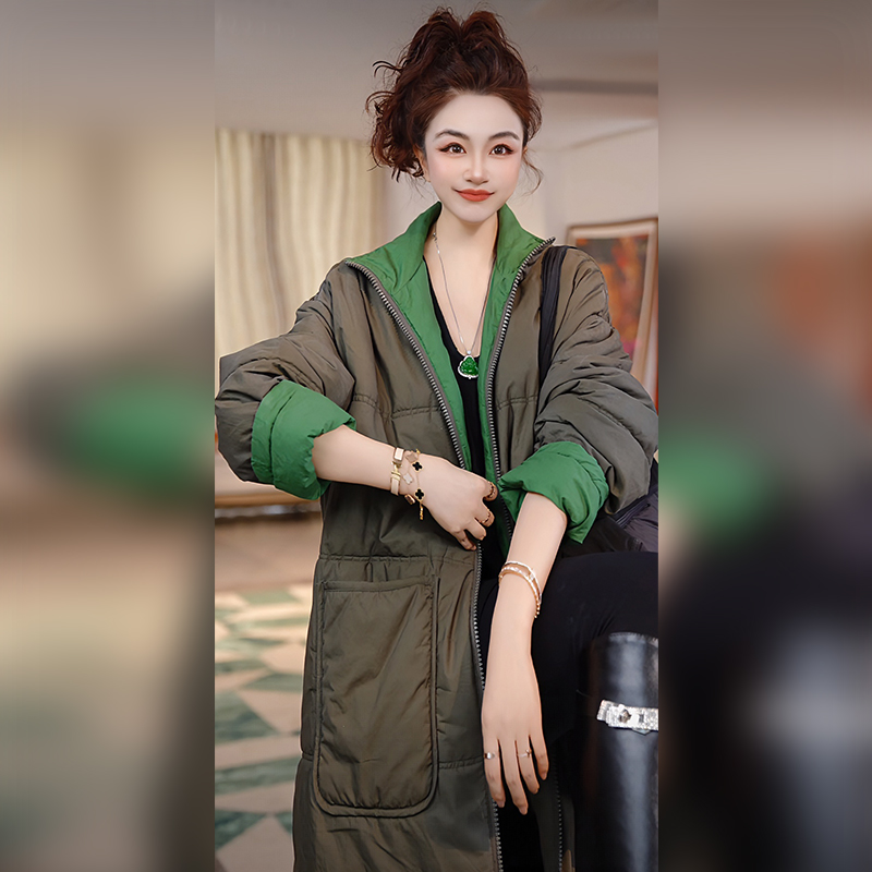 无品牌中长款老钱风宽松型