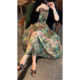 优雅吊带连衣裙女夏季 Linda姐高端线 碎花宽松a字裙AA4LYH212