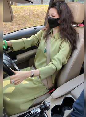 【Linda姐高端线】新款时尚气质休闲长袖连衣裙长裙子AA6LJS0025