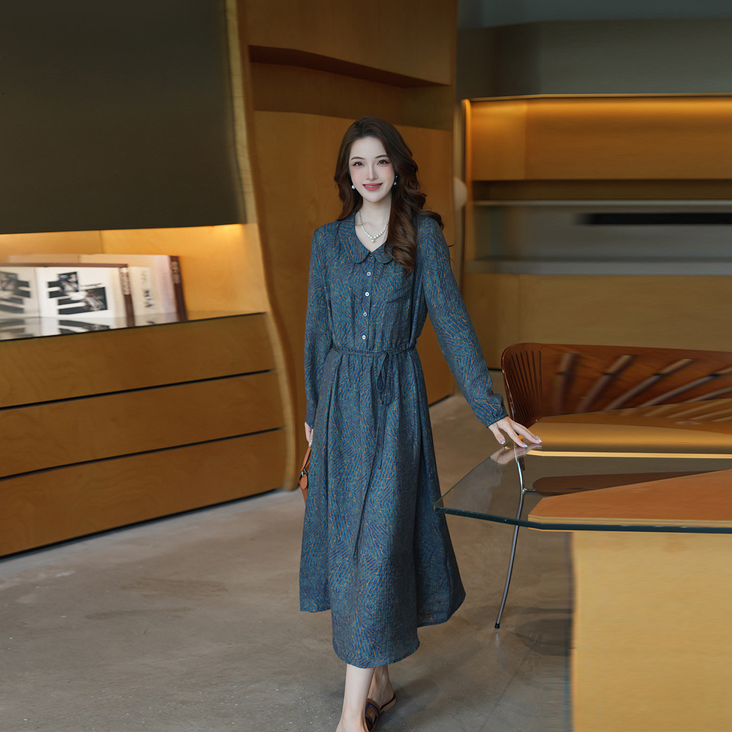 【Linda大姐姐高端线】早秋气质高档法式复古女装连衣裙