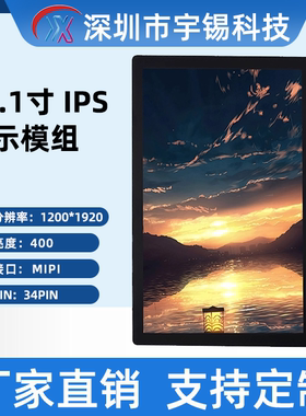 10.1寸1200*1920竖屏MIPI34pin 电容触摸平板屏 LCM彩屏车载屏