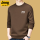 T恤打底衫 JEEP吉普春季 套头上衣长袖 圆领卫衣宽松男青年大码 男士