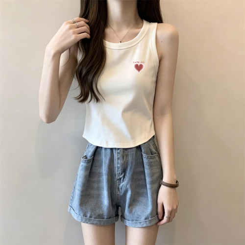 棉质打底吊带女2026春夏秋季内搭工字背心白色遮副乳美背短款上衣
