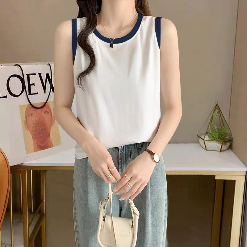 新款纯棉吊带背心女士洋气减龄美背外穿宽肩无袖2025夏季小上衣服