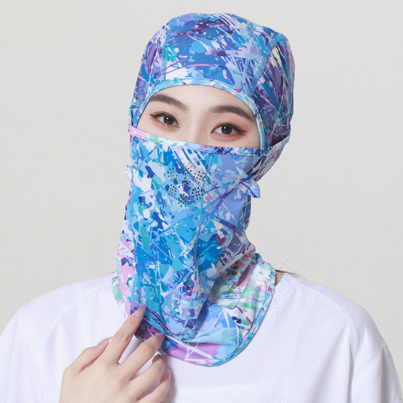 防晒冰丝头套女士摩托车头盔内衬帽子夏季遮全脸男骑行面罩薄透气