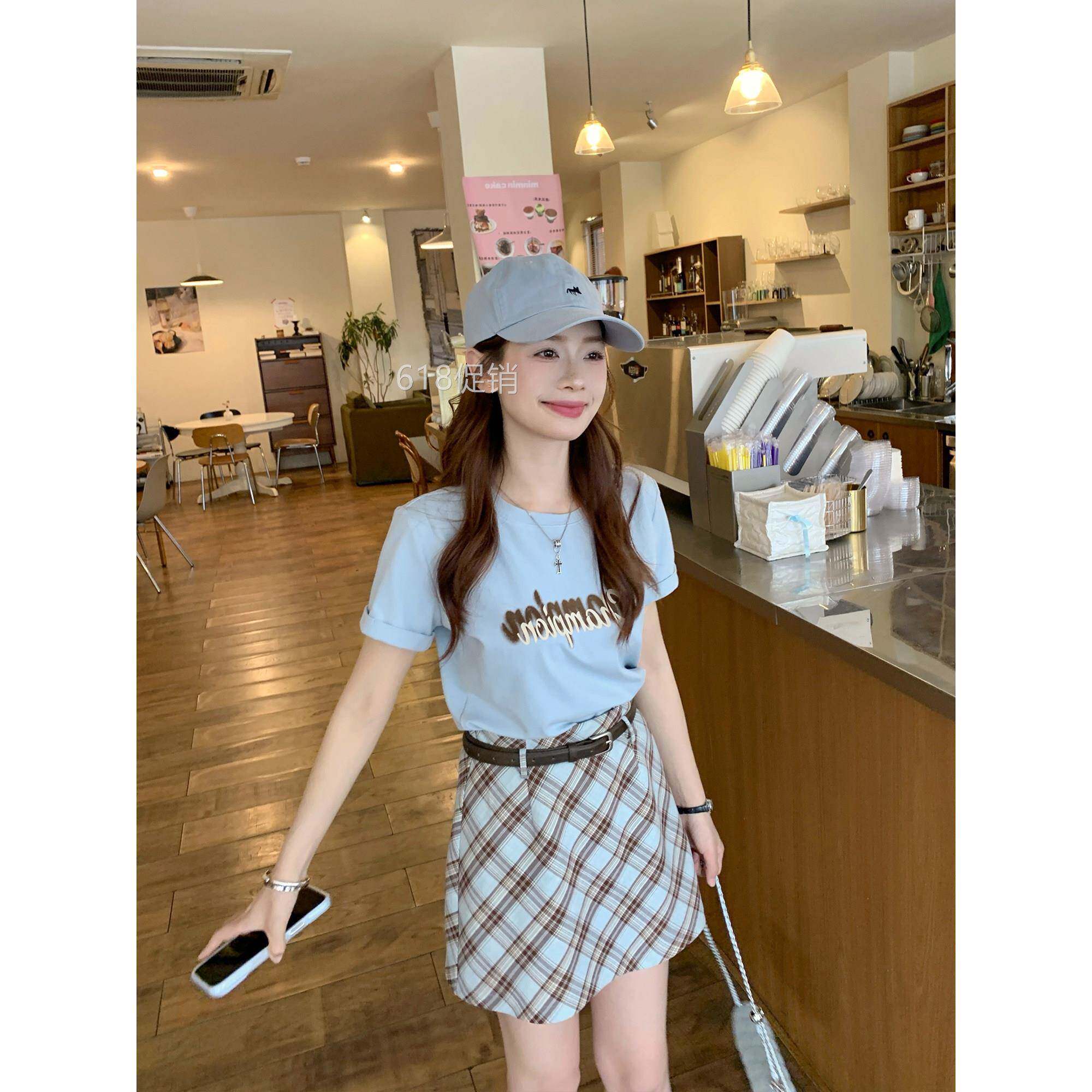切糕自制小个子春季短裙女独特漂亮裙子新款夏季气质格子半身裙