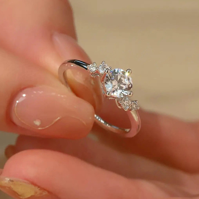 结婚戒指一对婚礼仿真莫桑石钻戒