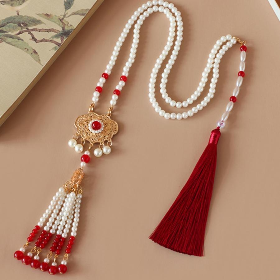 听谷马面裙新中式项链配饰背云