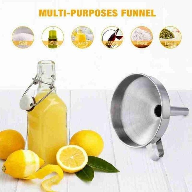 1pc funnel for cans multifunctional steel funnel filter wide