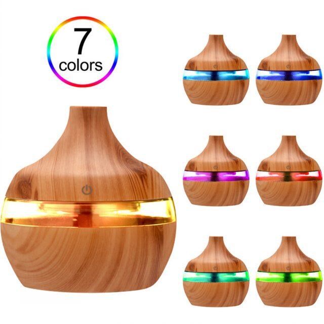 300ml aromatherapy essential aroma oil diffuser humidifier 7
