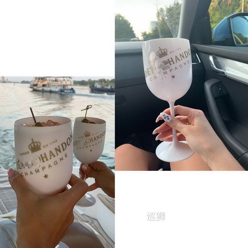 2pcs wine party white champagne coupes cocktail glass flutes