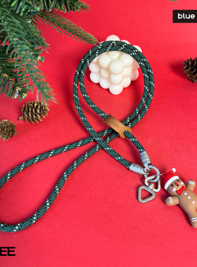 Bluecorn蓝色苞米 圣诞限定 斜挎可背通用防丢手机挂绳姜饼人挂件