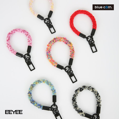 Bluecorn 伊亚伊 冬季限定毛茸茸2.0迷你超短手机绳含夹片腕带绳