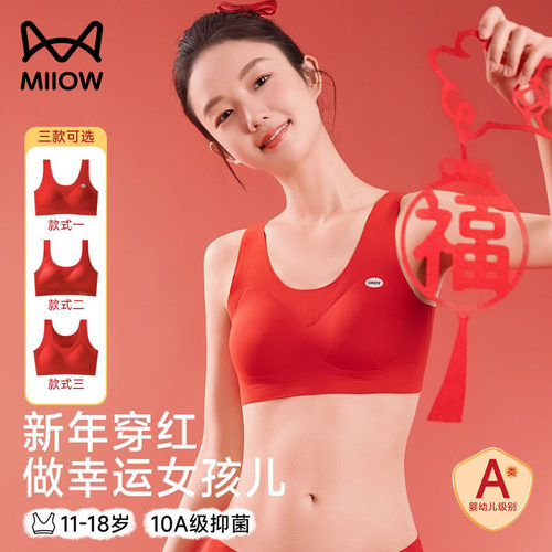 猫人本命年红色少女内衣套装