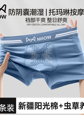 猫人男士内裤纯棉男生唤醒野兽2025新款阴囊防潮湿男款短裤四角裤