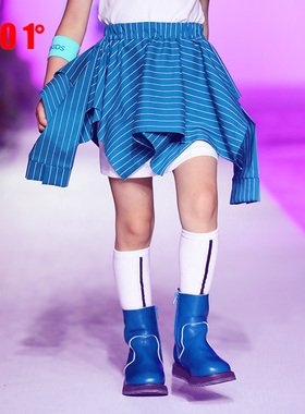 edo1一度旗下FMXoutlets女童走秀百褶裙不规则半身裙六一表演服