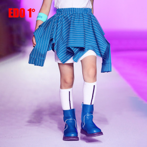 EDO一度女童走秀百褶裙儿童蛋糕裙女孩不规则半身裙六一表演服
