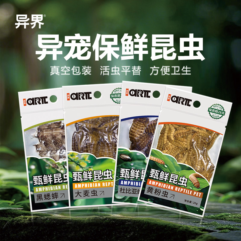 爬虫蜥蜴保鲜昆虫爬宠黄粉虫大麦虫杜比亚蟋蟀守宫睫角龙饲料蛙鱼