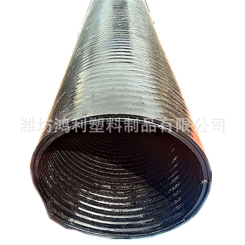 大口径PVC钢丝软管 黑色q钢丝软管pvc黑色工业管5寸 6寸150 160