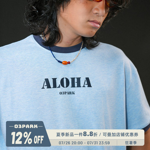 O3PARK莫代尔速干ALOHAT恤