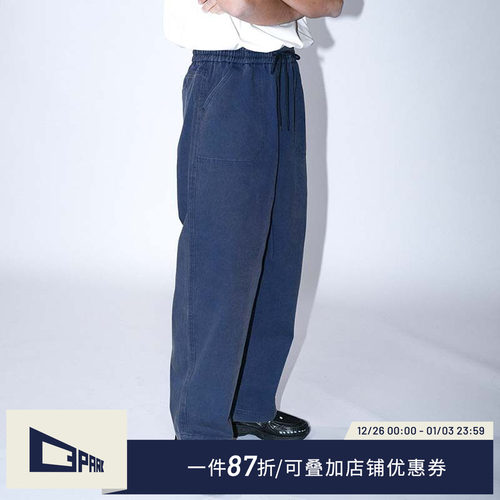 O3PARK水洗做旧日系休闲裤