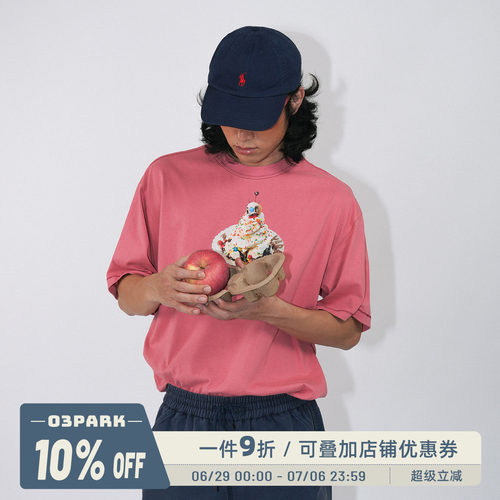 O3PARK奶油蛋糕短袖T恤