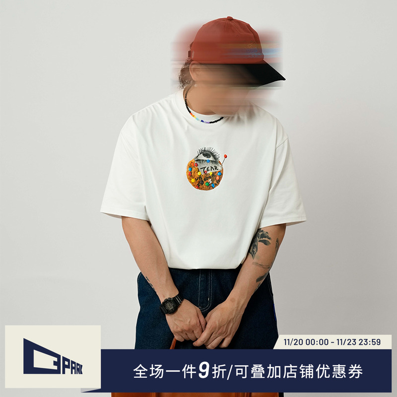 O3PARK速干宽松印花T恤