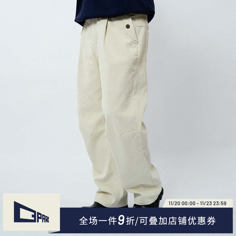 O3PARK日系复古灯芯绒休闲裤