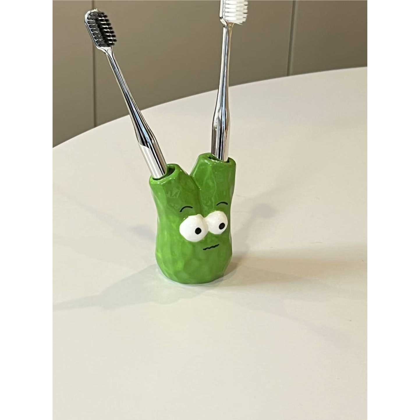 #ININ陶瓷牙刷置物架家用卫生间浴室洗漱台放手动牙刷支架