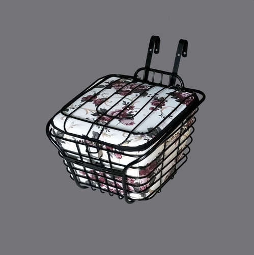 推荐自行车车筐车篮子电动车前车筐车篓折叠车山地车挂篮皮革菜u