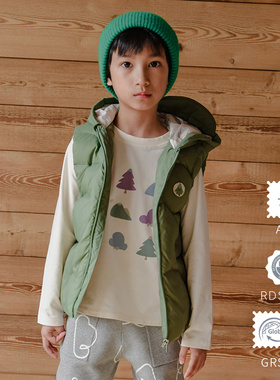 Petite Revery加拿大小云朵童装儿童连帽马甲男童女童保暖羽绒服