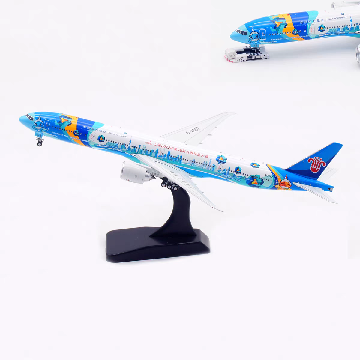 AV 1:400 飞机模型 合金 南方航空 B777-300ER B-2007 起落架可拆