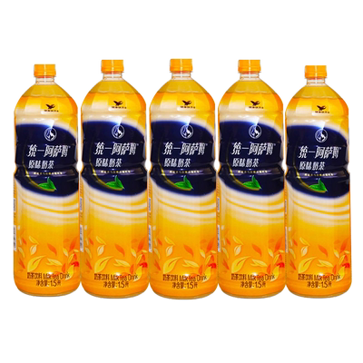 统一阿萨姆原味奶茶1.5L*6瓶大瓶分享装即饮瓶装奶茶节日聚会饮料