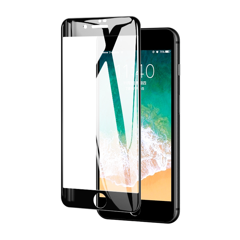云曼丰适用iphone8plus钢化膜苹果7手机膜8p八ip8全屏覆盖ip7七7p全包边i8刚i7了ipone6spuls萍果pormas贴膜