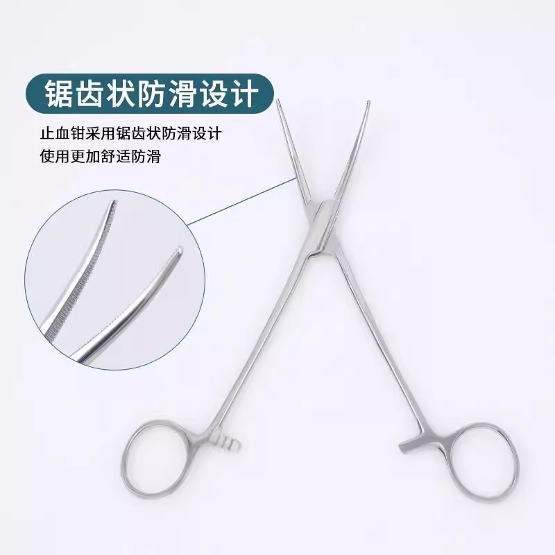 不锈钢止血钳拔火罐夹酒精棉球